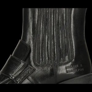 Melvin & Hamilton Hakken | Enkellaarzen^Paisley 3 Zwart