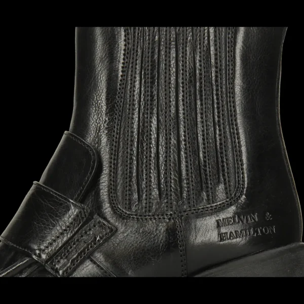 Melvin & Hamilton Hakken | Enkellaarzen^Paisley 3 Zwart