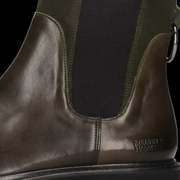 Melvin & Hamilton Enkellaarzen^Sally 187 Khaki